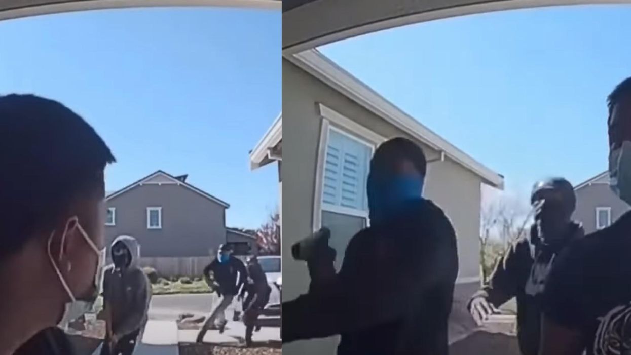 Ring video shows armed robbers rush into home after accomplice selling chocolates gets homeowner to open door