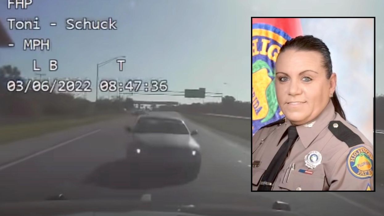 VIDEO: Florida trooper crashes head-on into accused drunk driver to stop her car from plowing into runners of 10k race