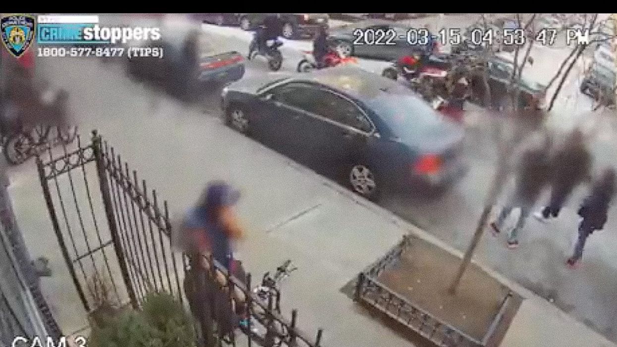 VIDEO: Vicious biker gang brutally beats, stomps elderly man and son during broad daylight attack in NYC