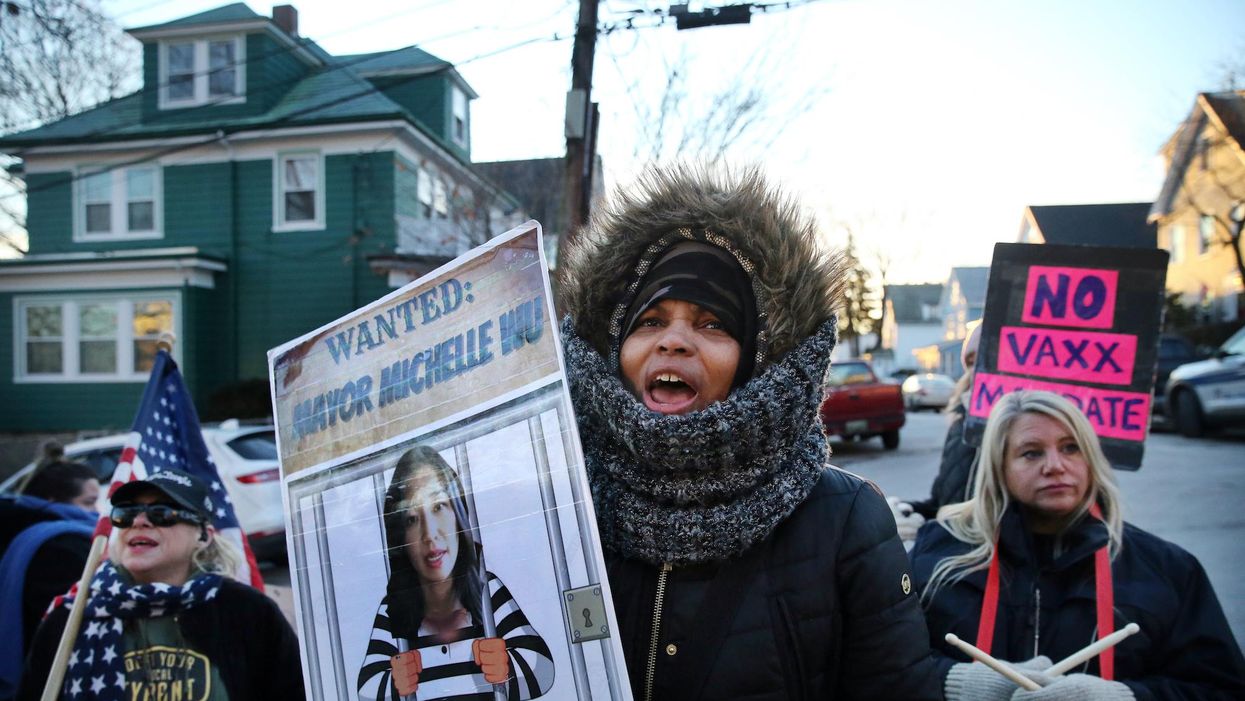 Boston will restrict demonstrations after anti-mandate protesters target the mayor and the mother of city councilman