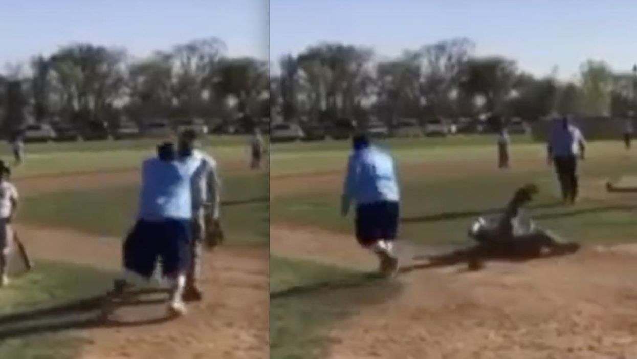 Coach for 10-year-old baseball players shoves umpire, knocks him to the ground; injured ump says he's pressing charges