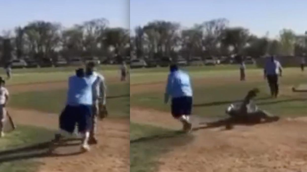 Coach for 10-year-old baseball players shoves umpire, knocks him to the ground; injured ump says he's pressing charges