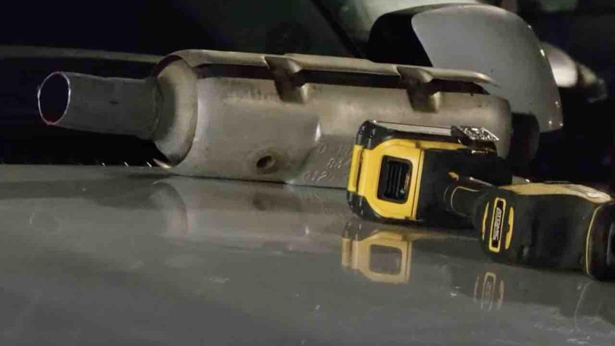 Suspect apparently tries to steal vehicle's catalytic converter; gets killed when same vehicle allegedly runs over him