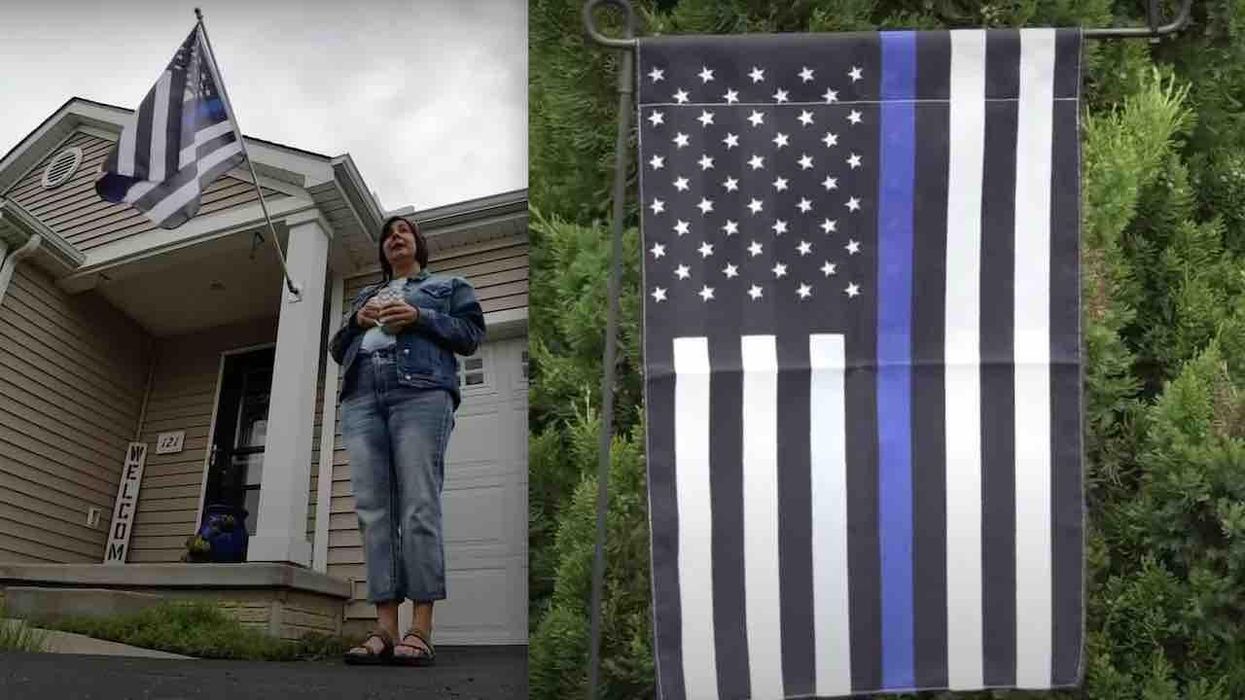 A dozen homes now flying Thin Blue Line flags after HOA orders military veteran neighbor to take his down over its 'political' message