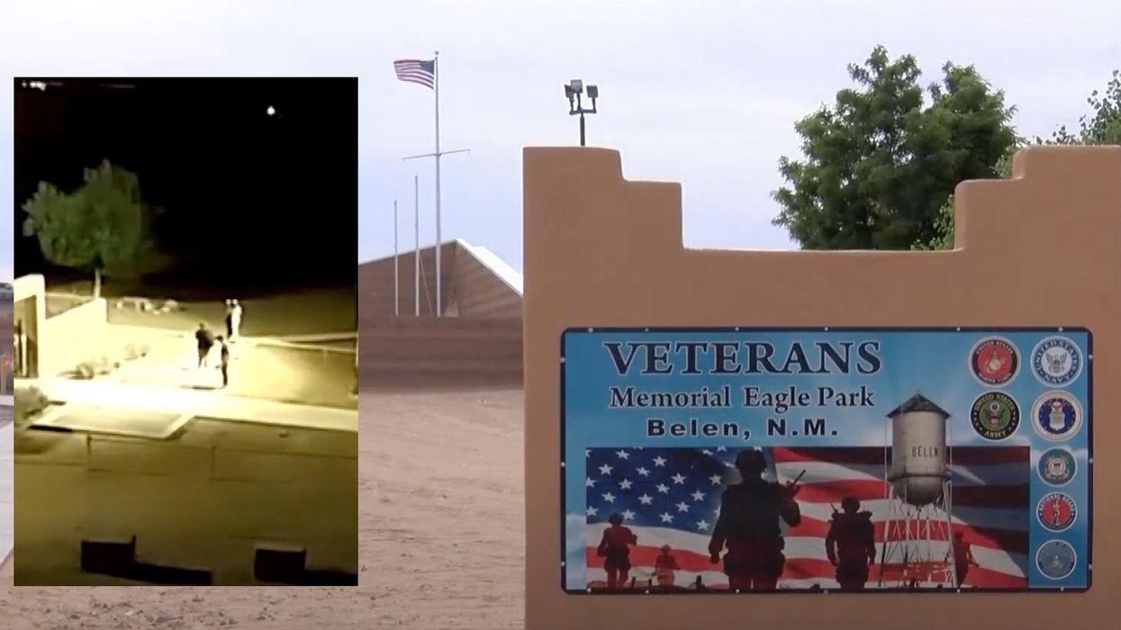 Six teenagers facing charges after getting caught on video stealing US flags from a veteran's memorial