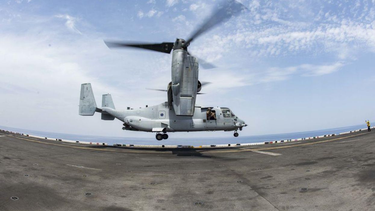 US military Osprey aircraft crashes with five Marines aboard
