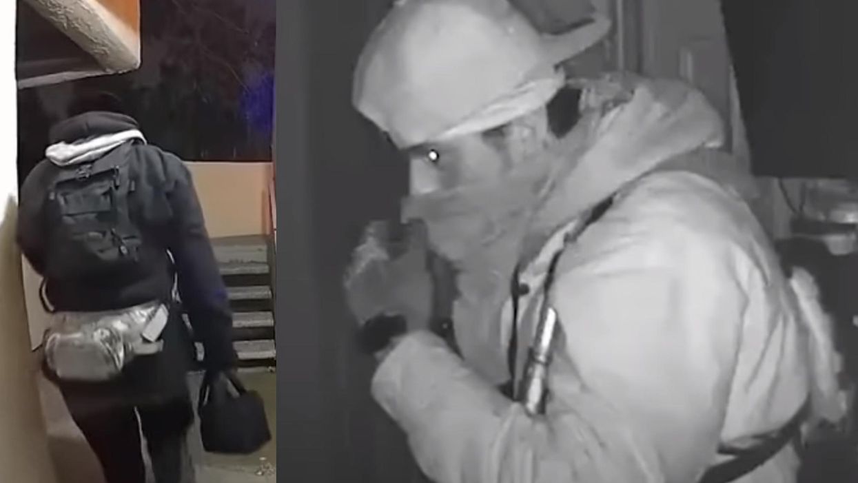Burglary suspect caught on video hovering over a sleeping couple. Police linked him to separate rape incident through DNA evidence.