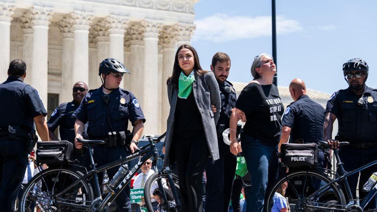 More than a dozen Democrats arrested at abortion rights protest in DC; AOC pretended to be dragged away in handcuffs