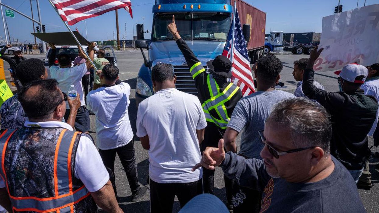 Truckers shut down Port of Oakland in protest of Gavin Newsom's labor law as California's supply chain goes from bad to worse