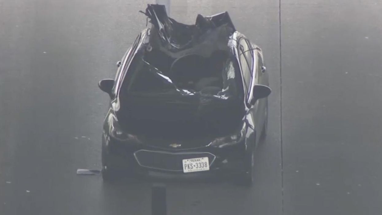 Tragic: Texas father of five dead after tire comes off truck, bounces over freeway divider, smashes into his car's windshield, shears roof