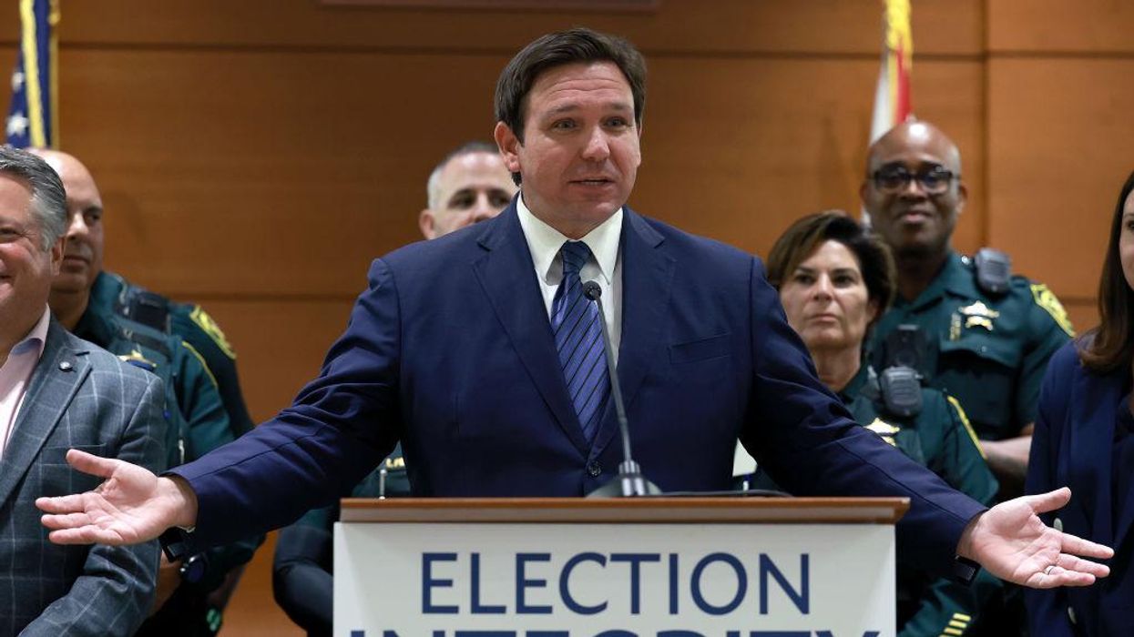 Florida Gov. Ron DeSantis announces the arrest of 20 individuals for alleged voter fraud in 2020 election