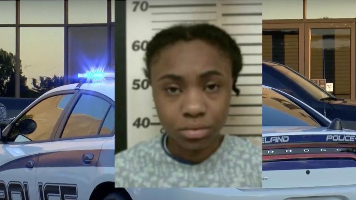 Girl, 16, pulls gun on popcorn store owner in theft attempt, cops say. But owner is also armed and shoots girl in leg — then girl gets book thrown at her.