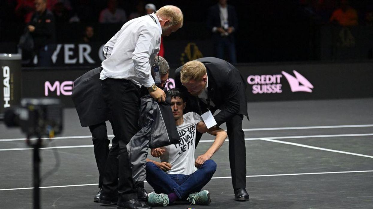 Video: Climate change activist lights himself on fire at Laver Cup ahead of final match of tennis legend Roger Federer's illustrious career