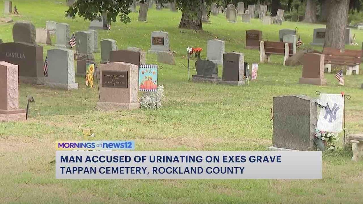 Man allegedly caught on video urinating on grave of ex-wife who divorced him over 40 years ago. 'I could hear the urine hitting the ground,' her son says.