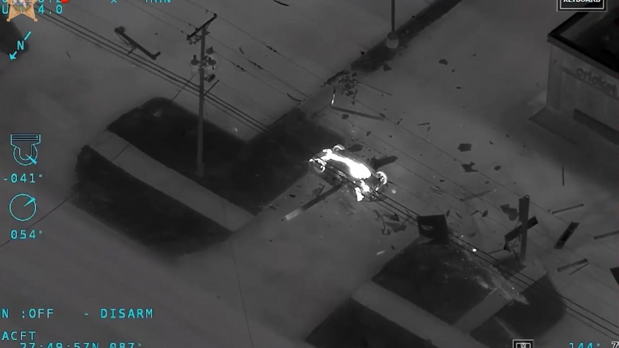 Police footage captures fatal moment an allegedly stolen Maserati blasted through a sign at 123 mph