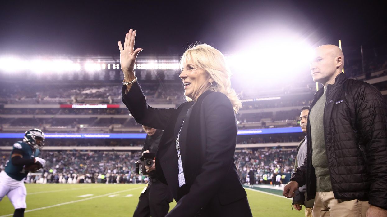 VIDEO: Jill Biden got BLASTED at Eagles game while in Philadelphia pushing Joe's cancer initiative
