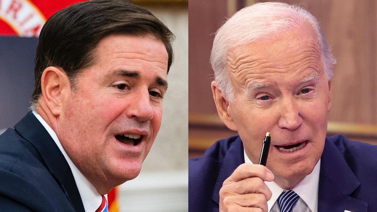 Arizona Gov. Doug Ducey sues Biden admin to keep border barrier made of shipping containers: 'We're not backing down'