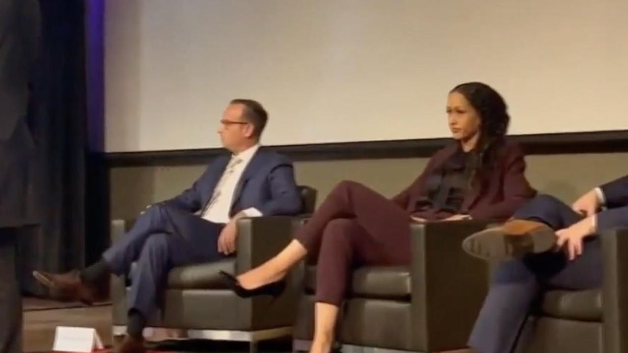 Woke protesters storm and disrupt debate, chant against San Francisco's new district attorney who's up for reelection — and she walks out of room