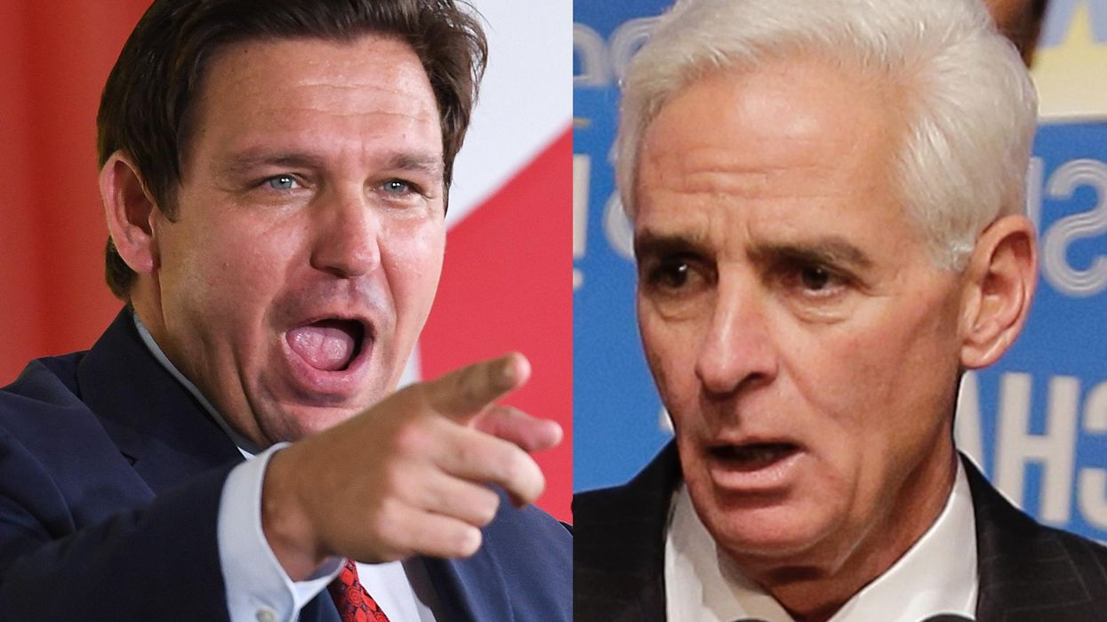 Charlie Crist campaign accused Republicans of yelling 'refried beans' at Democrat, but they were chanting 'keep Florida free'