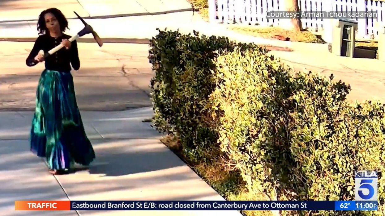 Video: Pickaxe-wielding woman smashes neighbor's windows while grandmother inside saves newborn moments before glass shatters over bassinet – and attacker warns, 'I'll be back, get out'