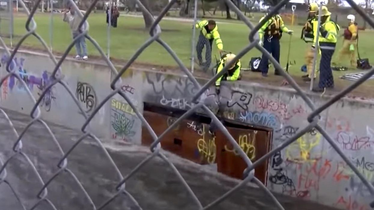 10 homeless people swept away from encampment in California by floodwaters. 1 dead, 5 rescued, 4 missing and presumed dead.