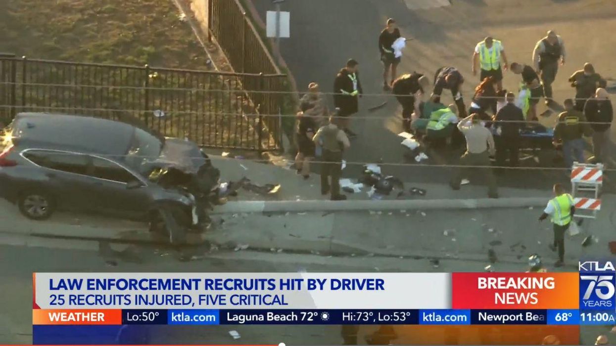 25 law enforcement recruits struck by wrong-way driver in Los Angeles. 5 are in critical condition.