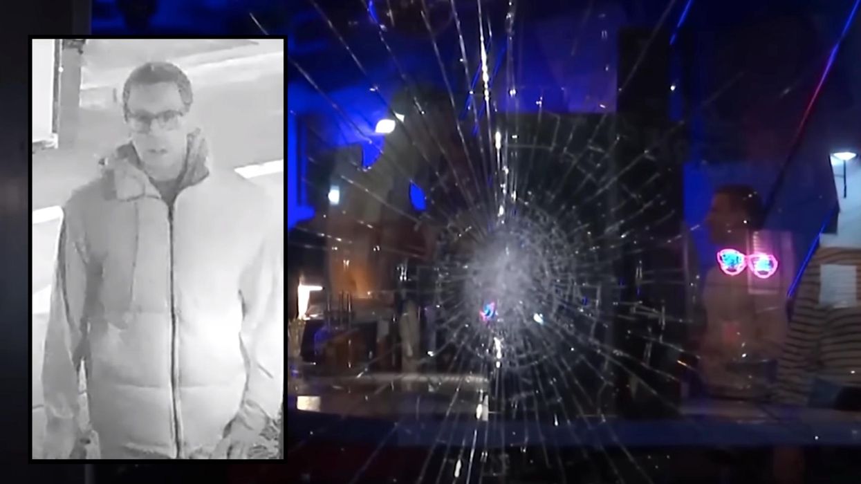 Liberals blame homophobia for man on video tossing brick at gay club in NYC. Police arrested a gay man for the crime.