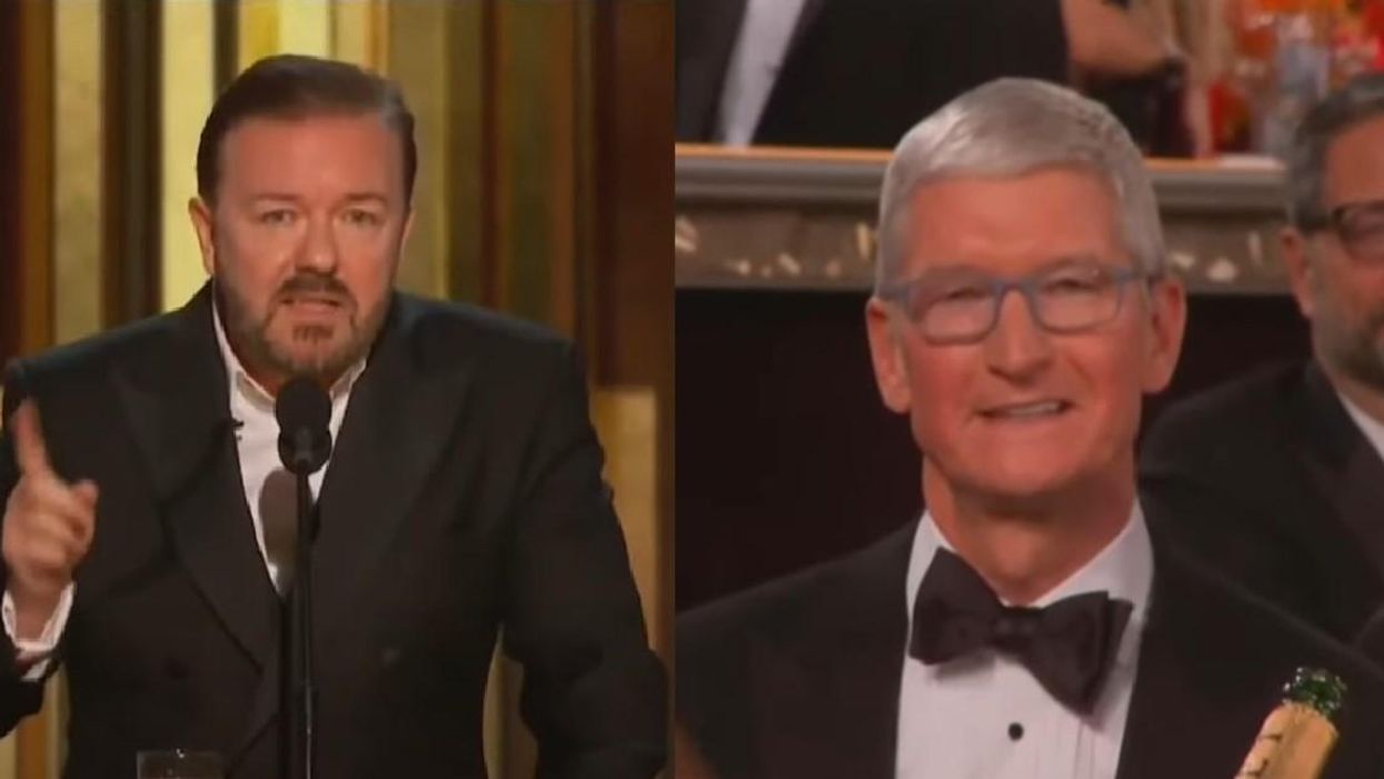 FLASHBACK: Ricky Gervais ROASTS Apple CEO Tim Cook to his face: 'Thank your God and f*** off'