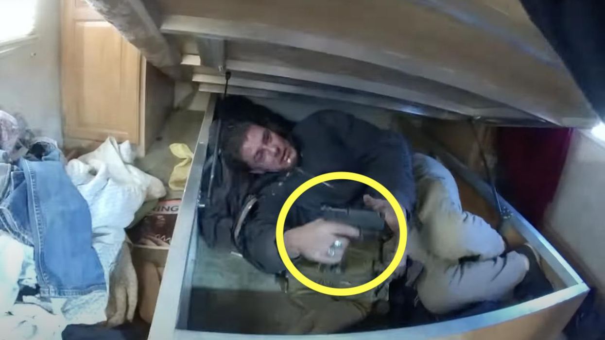 Video: Fugitive hiding under mattress opens fire on cops who were searching for him. It doesn't end well for suspect.