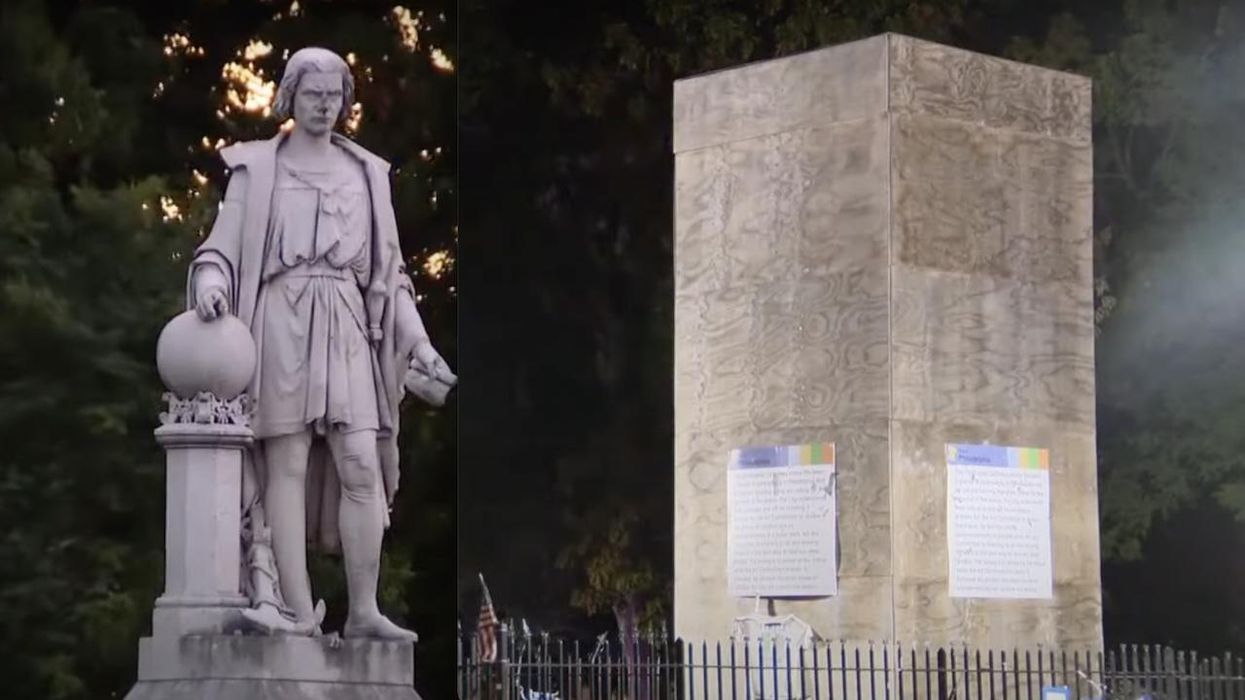 Far-left Philly mayor not happy that Columbus statue — covered by box since 2020 rioting — has been ordered uncovered by court