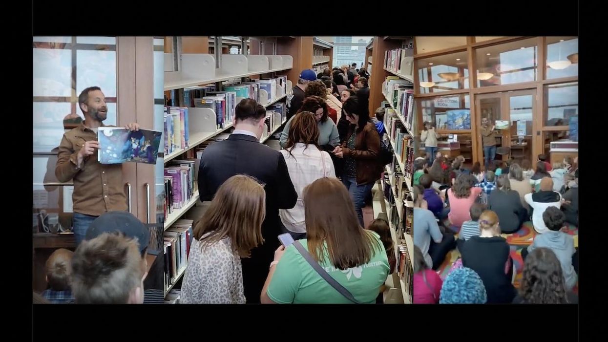 Video: Massive overflow audience descends upon Kirk Cameron's reading of his God-focused children's book at Indianapolis Public Library