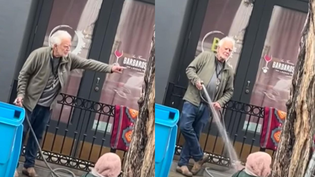 Viral video shows San Francisco business owner spraying water on homeless transgender man with a hose, police may file charges