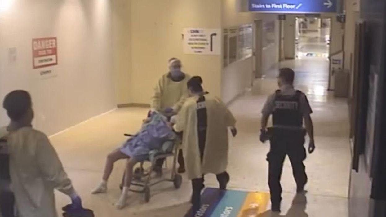 Court won't try hospital guards who pinned down a sick woman for not wearing a mask then wheeled away her lifeless body. The victim's sister speaks out.