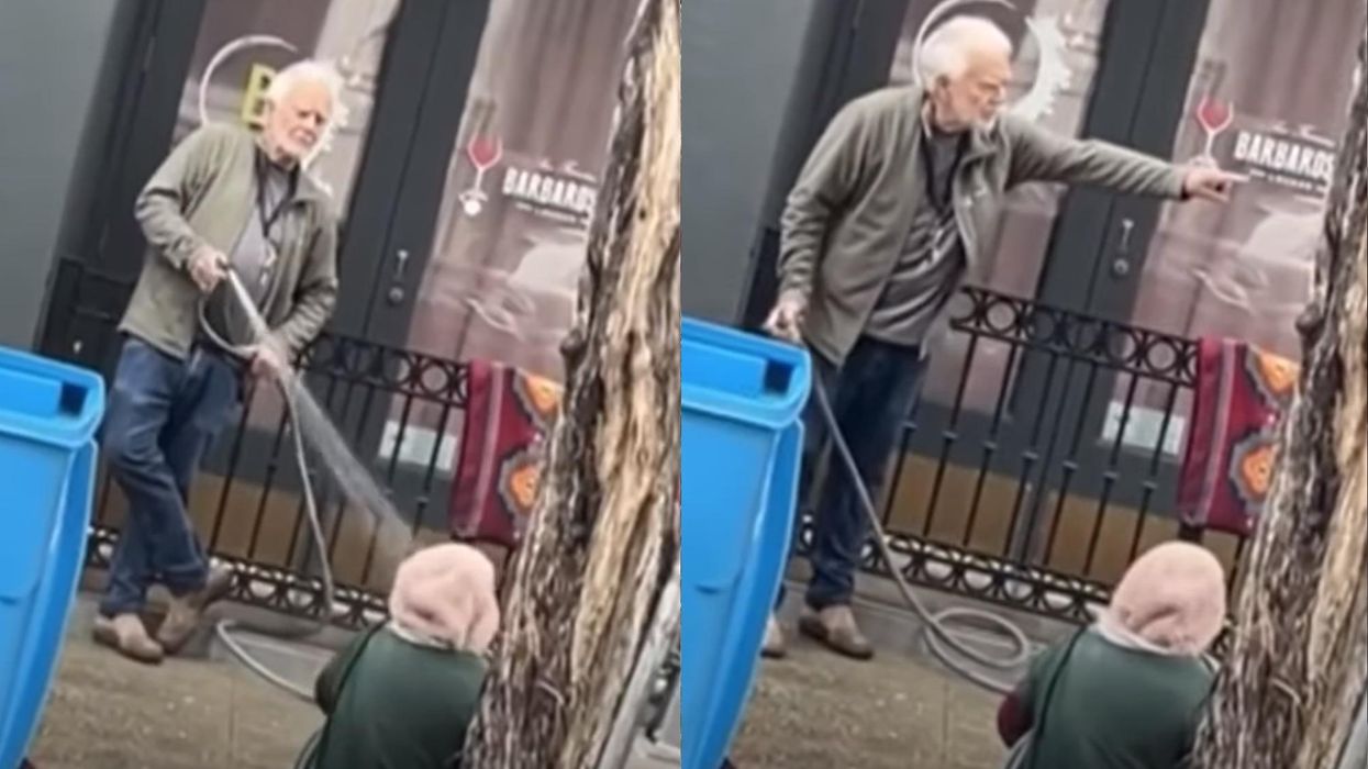 San Francisco gallery owner who sprayed homeless person with a hose has been arrested and charged with battery