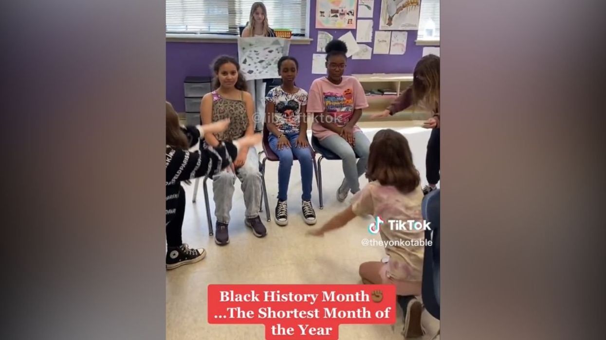 White students bow down to black classmates for teacher's TikTok skit — educator suspended for using kids as 'political props'