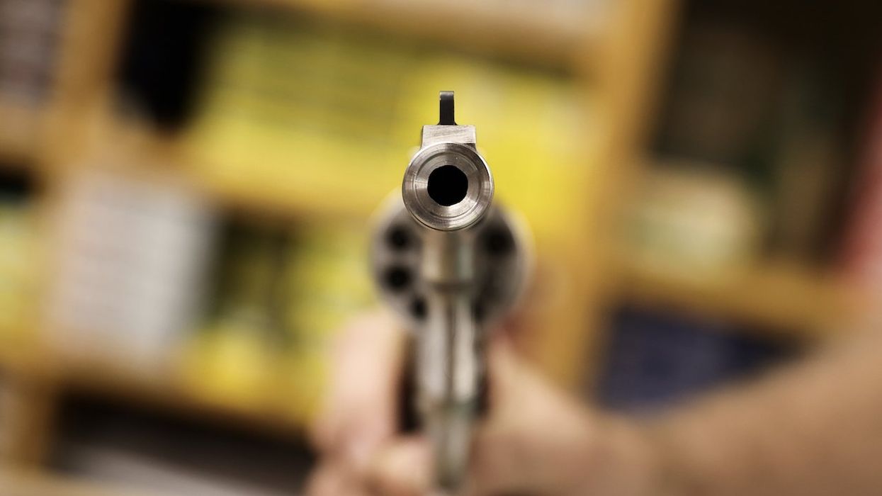 71-year-old man had just picked up takeout order when two armed crooks try to rob him. Crime falls apart when victim pulls out his own gun, opens fire.