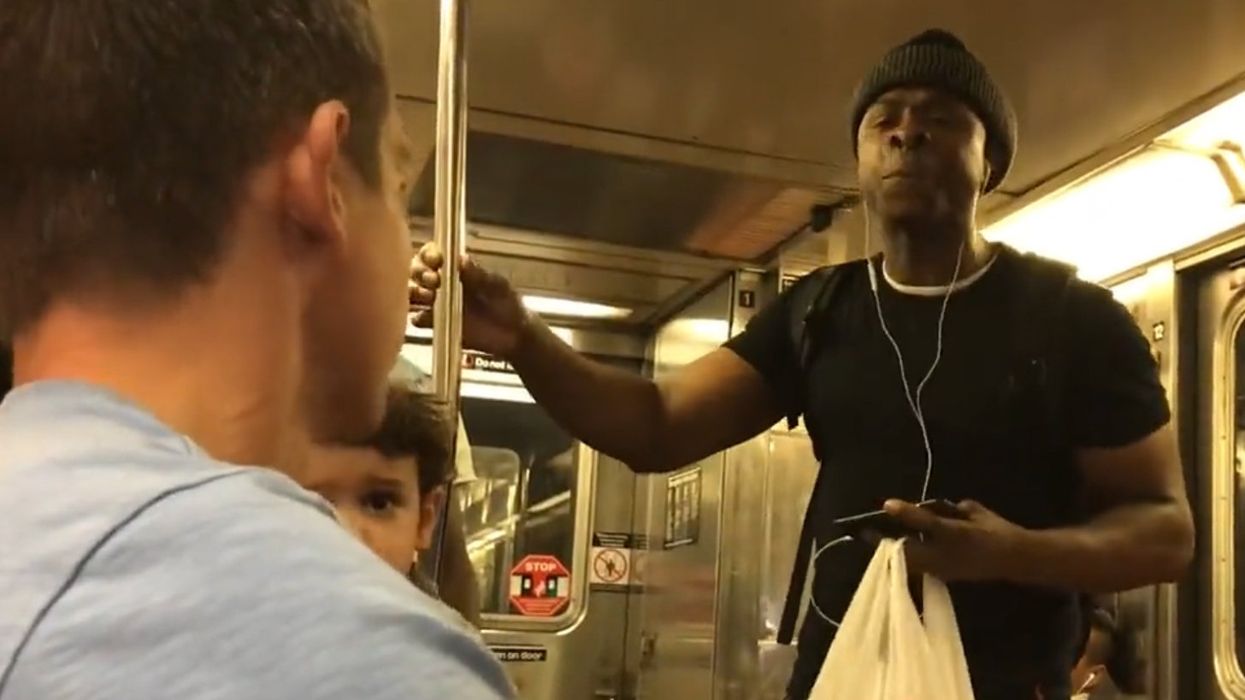 Twitter erupts in response to video of racist berating a white family on the subway