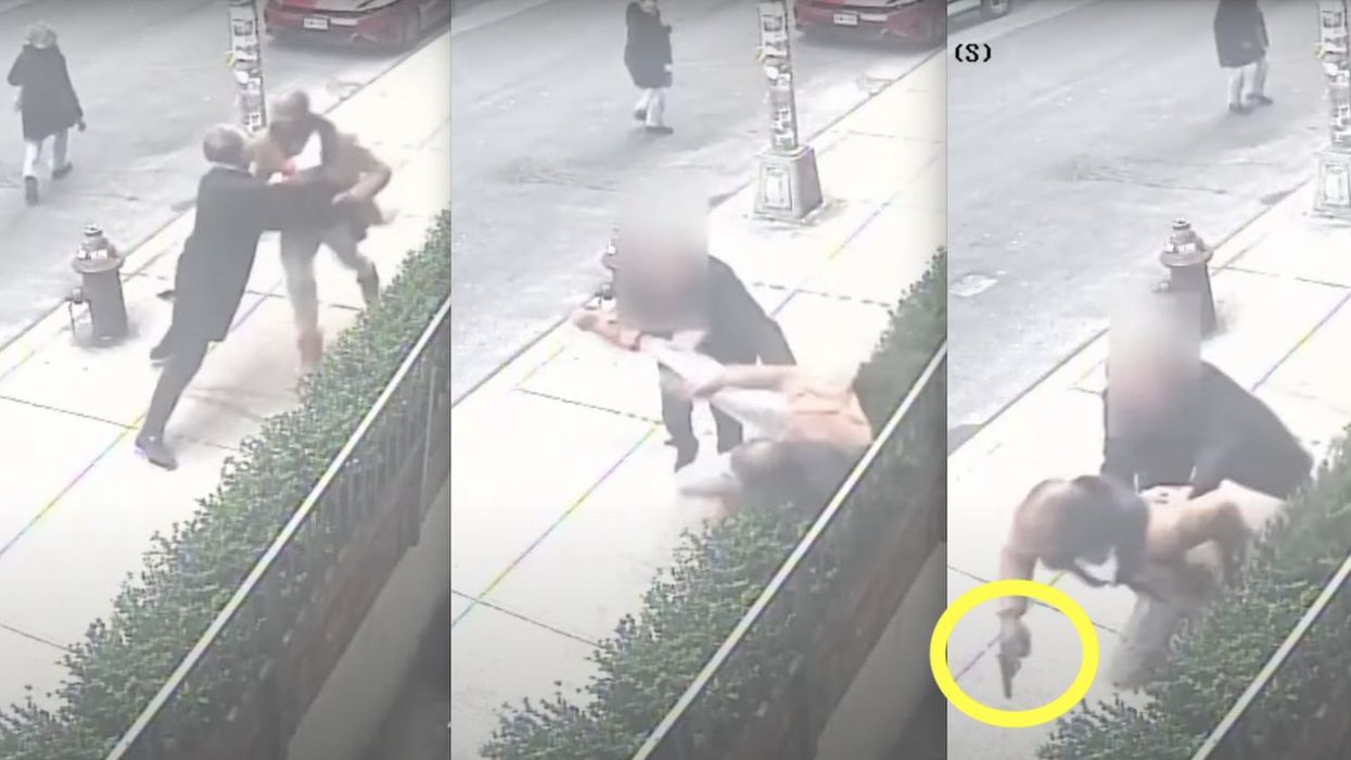 Video: 'Good Samaritan' bravely body-blocks gun-toting suspect on run from NYPD officers, leading to suspect's arrest