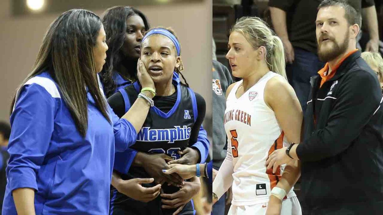 Female college basketball player charged with assault after allegedly punching opposing player as teams lined up to shake hands following tournament game