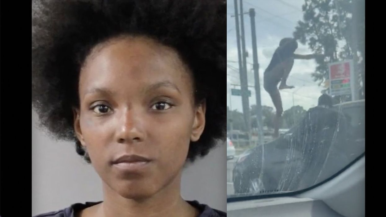 Female who allegedly stomped SUV windshield, pounded victim's window with gun in viral road-rage attack is arrested