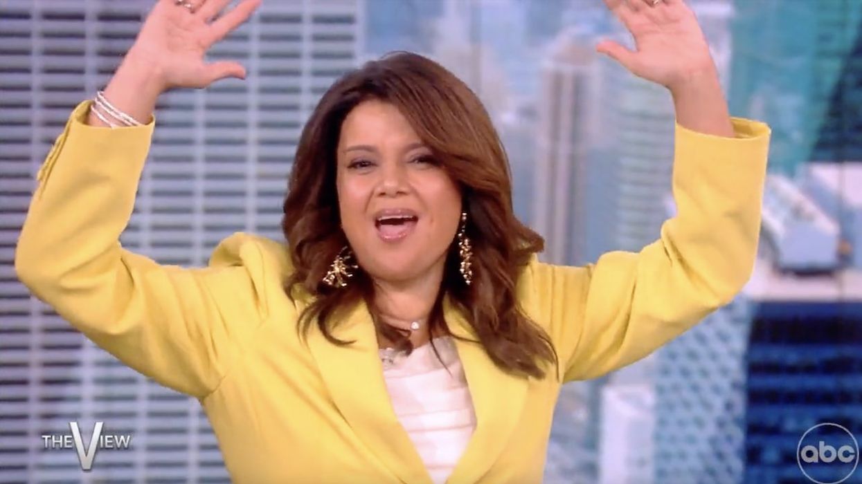 Video: All-smiles Ana Navarro of 'The View' sings 'Na Na Hey Hey Kiss Him Goodbye' over Tucker Carlson's exit from Fox News