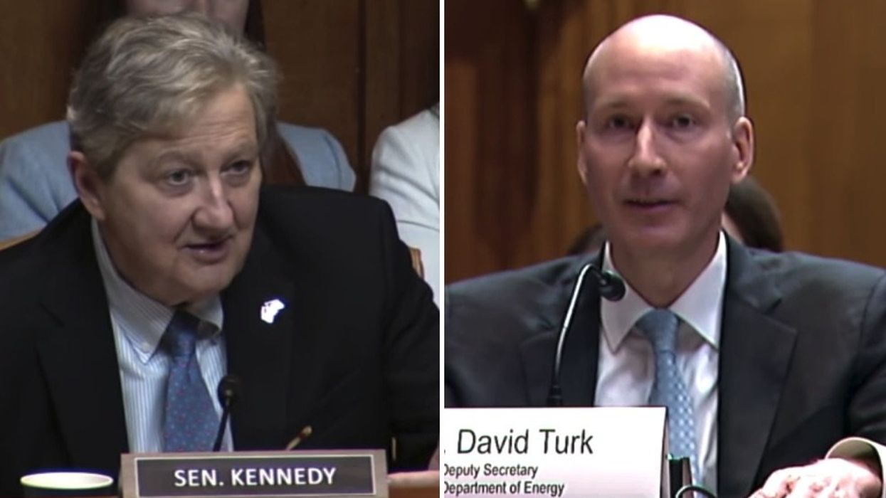 GOP senator leaves top Energy Dept. official stumbling over basic questions about cost of the green agenda