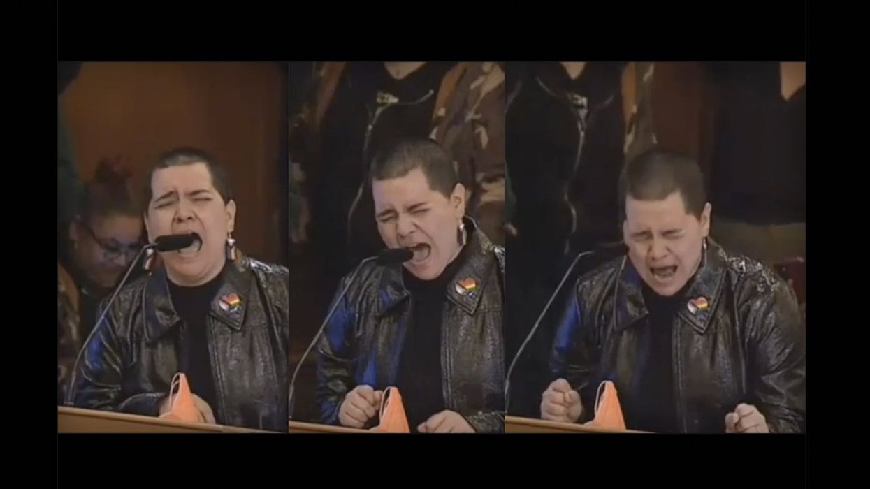 Plug your ears! Leftist repeatedly screams in high-pitched fashion at San Francisco officials in protest of black trans fatal shooting