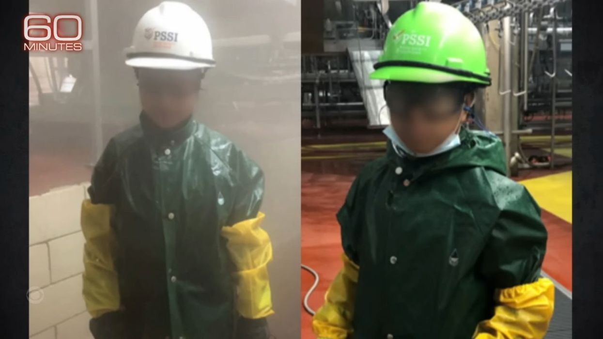 Alarming photos show children working hazardous positions at slaughterhouse — 102 kids as young as 13 illegally employed, Labor Department finds