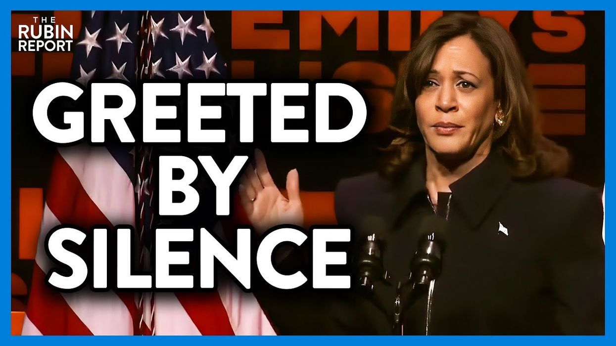 Kamala thinks the crowd agrees with her. Their silence says otherwise.