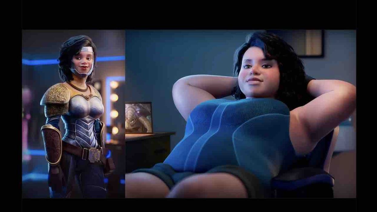 Overweight video game character celebrated in Dove animated ad for tossing armor that made her appear thin
