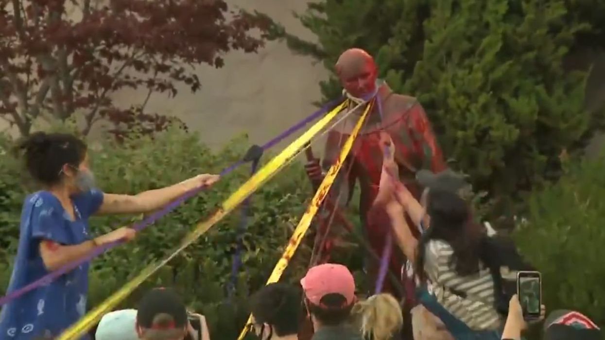 Vandals who destroyed statue of Catholic saint have charges reduced for participating in 'innovative restorative justice solution'