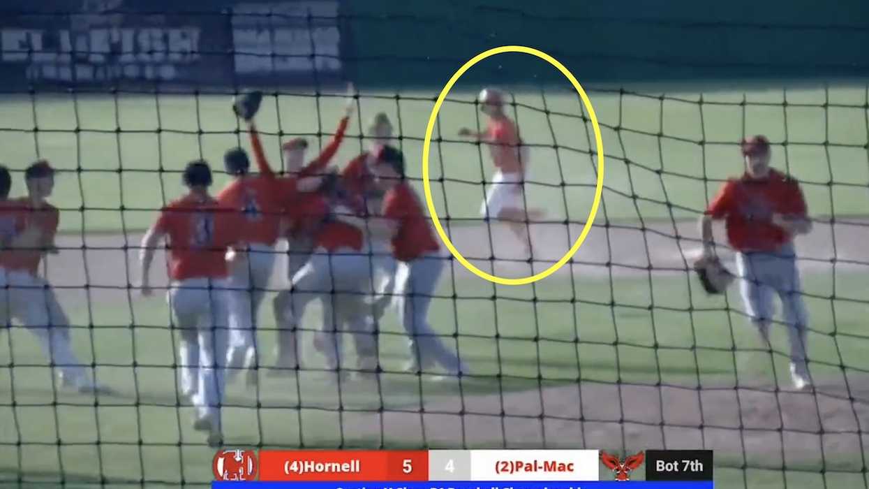 Video: Ecstatic HS baseball players celebrate championship game 'win' after batter strikes out — but party kicks off a tad too early