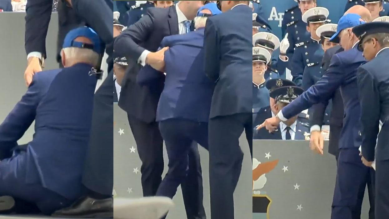 Joe Biden takes a big fall during Air Force graduation ceremony