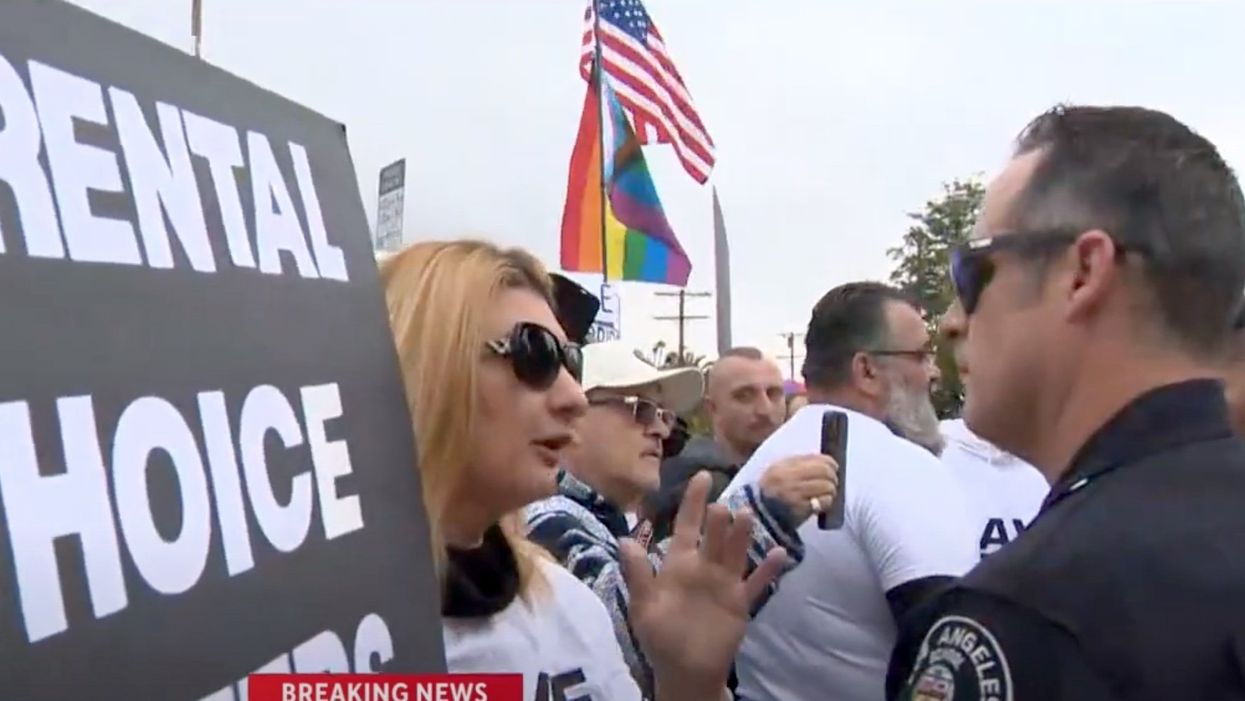 Parents clash with LGBTQ activists outside California elementary school over Pride Day rally